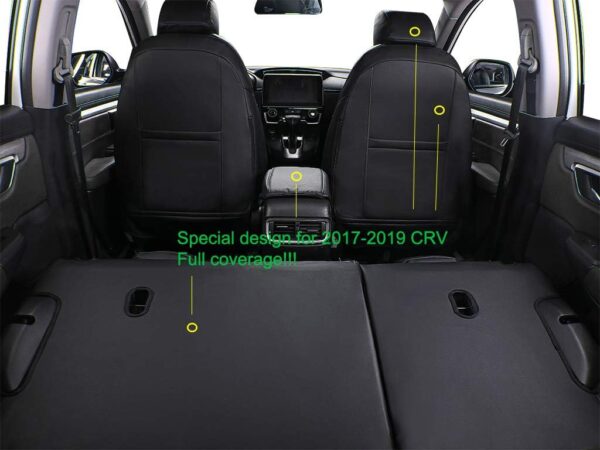 Honda CRV 2015-2016 EKR Custom Fit Leather Seat Covers Black