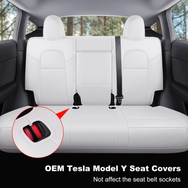 Tesla Model Y Nappa Leather Seat Covers Custom Fit 2020-2023