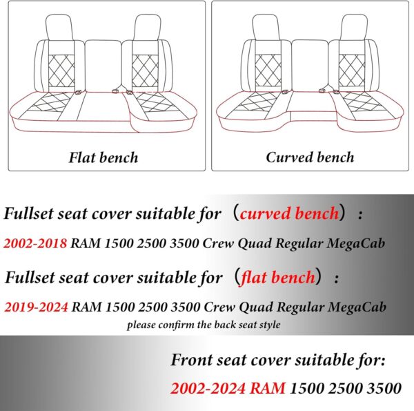 Dodge RAM 2002-2024 Custom Waterproof Seat Covers