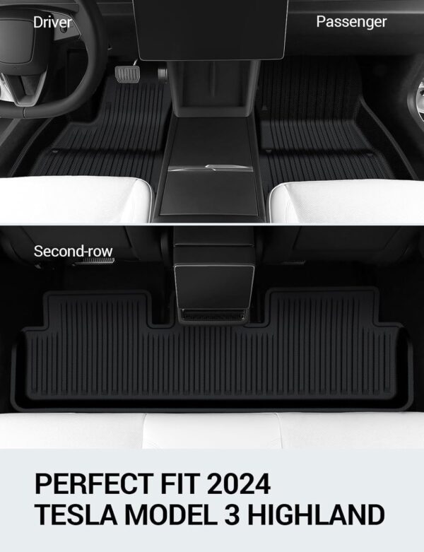 Tesla Model 3 2024 Custom All Weather Floor Mats