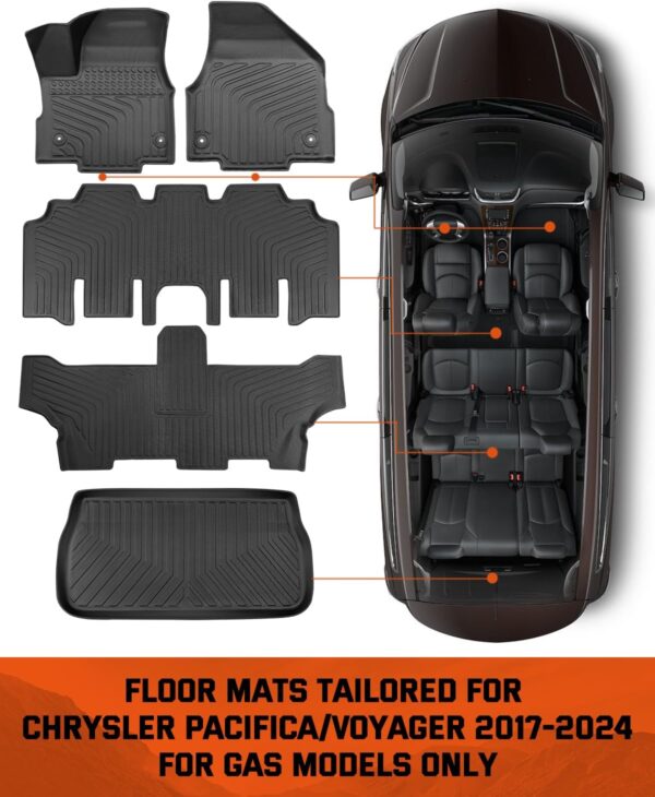 Chrysler Pacifica 2017-2024 All Weather TPE Floor Mats