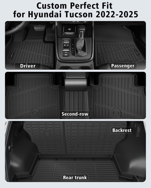 Hyundai Tucson 2022-2025 Custom Fit All Weather Floor Mats