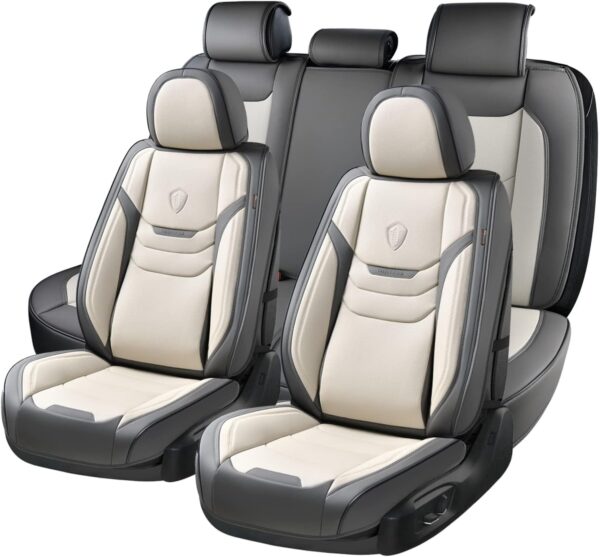 Toyota Camry Coverado Gray Leather Seat Covers Full Set