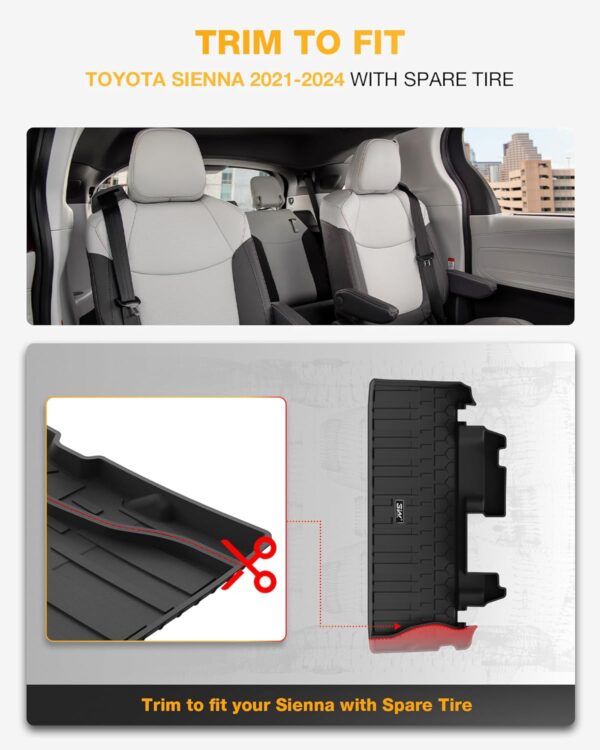 Toyota Sienna 2021-2025 Custom Fit All-Weather Floor Mats