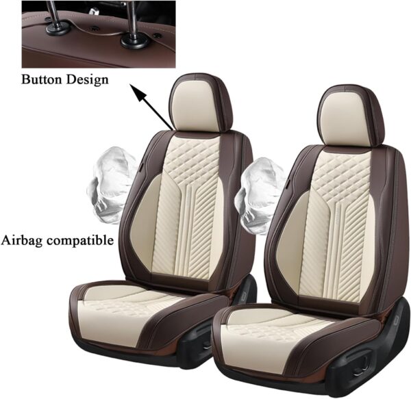 FLORICH Gray&Black Leather Seat Covers for Cars Trucks