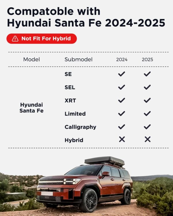 Hyundai Santa Fe 2024-2025 All Weather Floor Mats