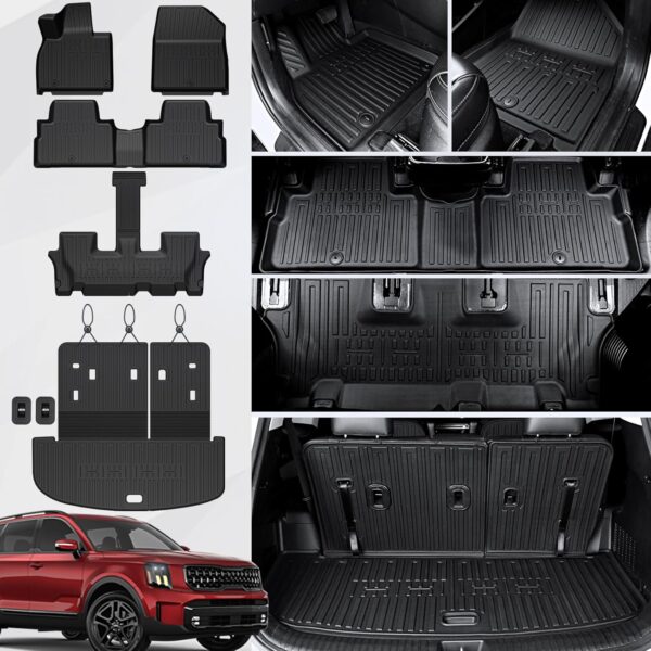 All-Weather TPE Mats for 2020-2025 Kia Telluride – Full Set