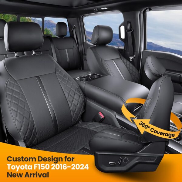 Ford F150 2015-2024 Coverado Black Full Seat Covers Set