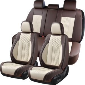 FLORICH Gray&Black Leather Seat Covers for Cars Trucks