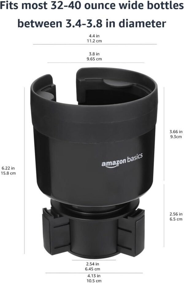 Car Cup Holder Expander for Large Bottles, Adjustable Base