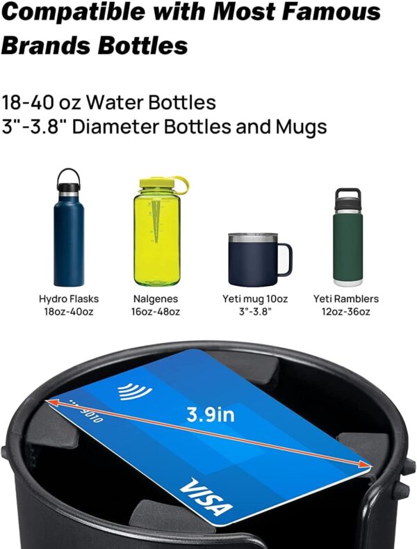 Upgraded Car Cup Holder Expander with Offset Base