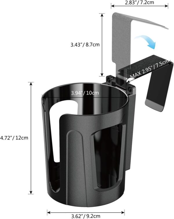 Large Car Door Cup Holder, Adjustable for Any Bottle Size