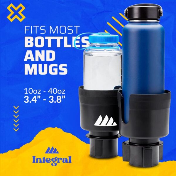 Car Cup Holder Expander for Large Bottles, Adjustable Base