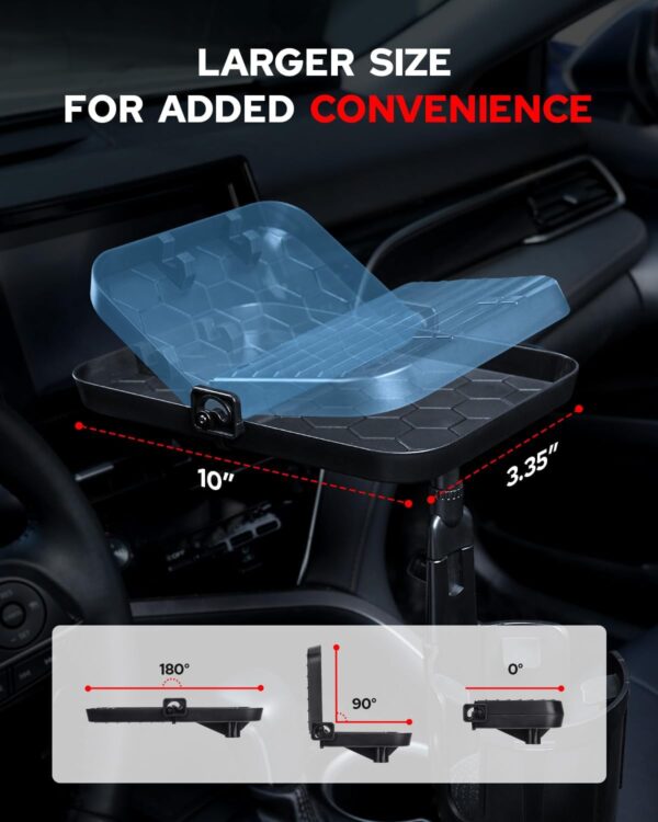 Versatile 2-in-1 Cup Holder & Food Tray for Car Travel