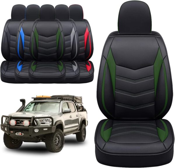 Toyota Tacoma 2005-2023 Seat Covers Black-Green