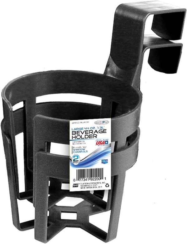 Large Black Plastic Cup Holders, Pack of 2 – Custom