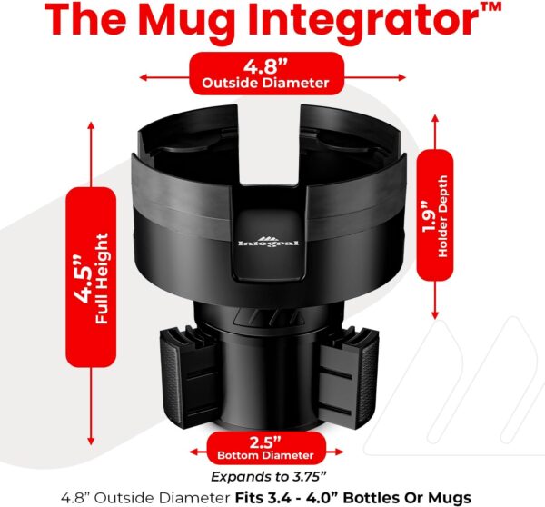 Integral Mug Integrator Expanding Coffee Mug Holder for Car