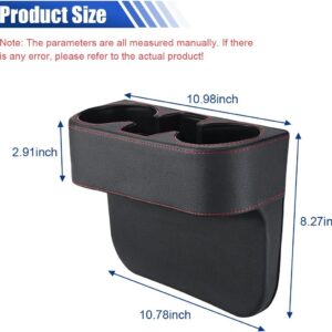 Multifunctional Car Cup Holder Organizer with Leather Cover