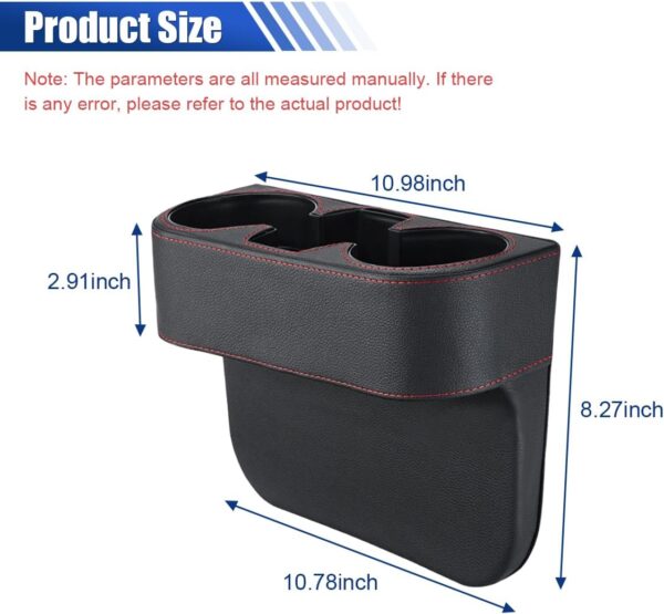 Multifunctional Car Cup Holder Organizer with Leather Cover