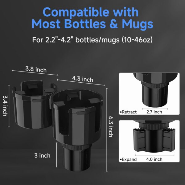 DYLEN Car Cup Holder Expander for Large Bottles & Mugs