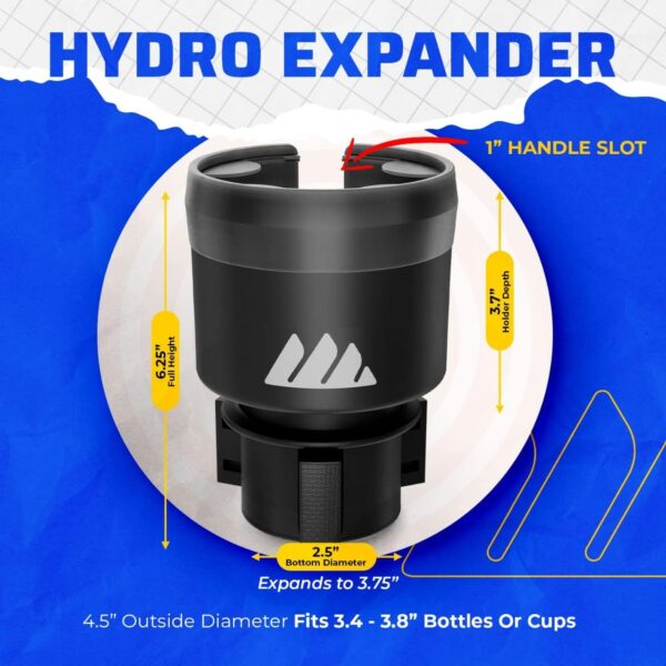Car Cup Holder Expander for Large Bottles, Adjustable Base