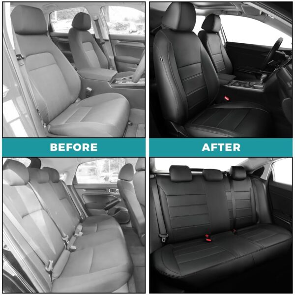Honda Civic 2023-2025 Leather Seat Covers Black Full Set