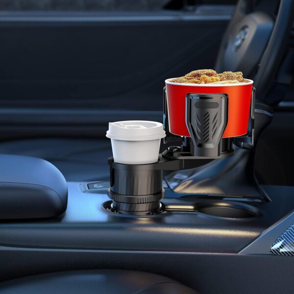 Dual Car Cup Holder Expander for Large Bottles & Tumblers