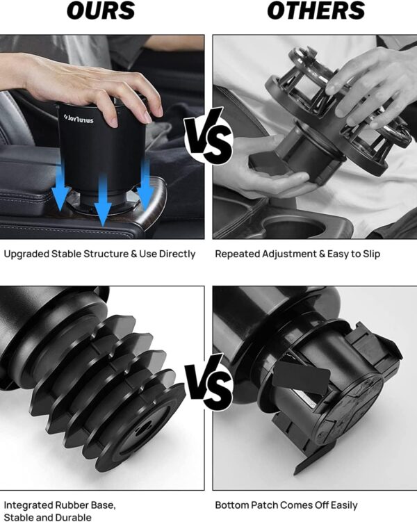 Upgraded Car Cup Holder Expander with Offset Base