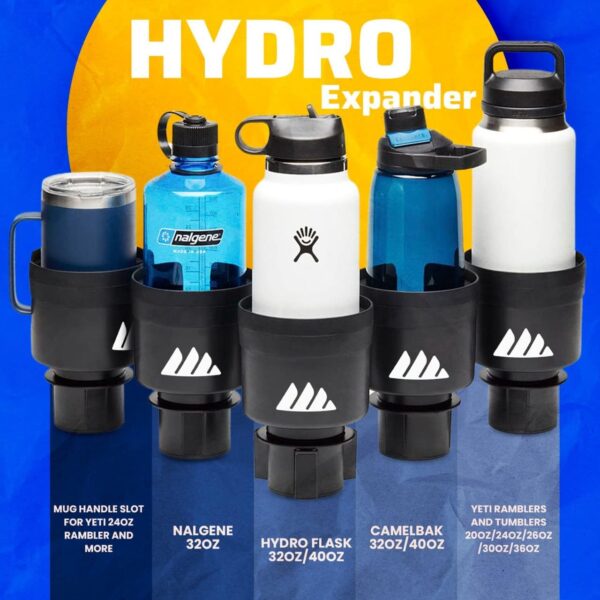 Car Cup Holder Expander for Large Bottles, Adjustable Base