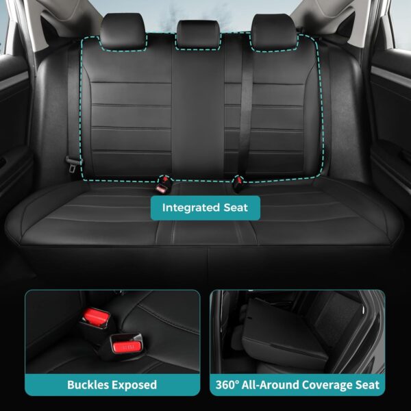 Honda Civic 2023-2025 Leather Seat Covers Black Full Set