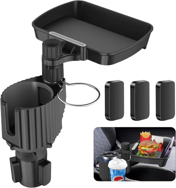 Upgraded 4-in-1 Car Cup Holder Expander with Tray Table