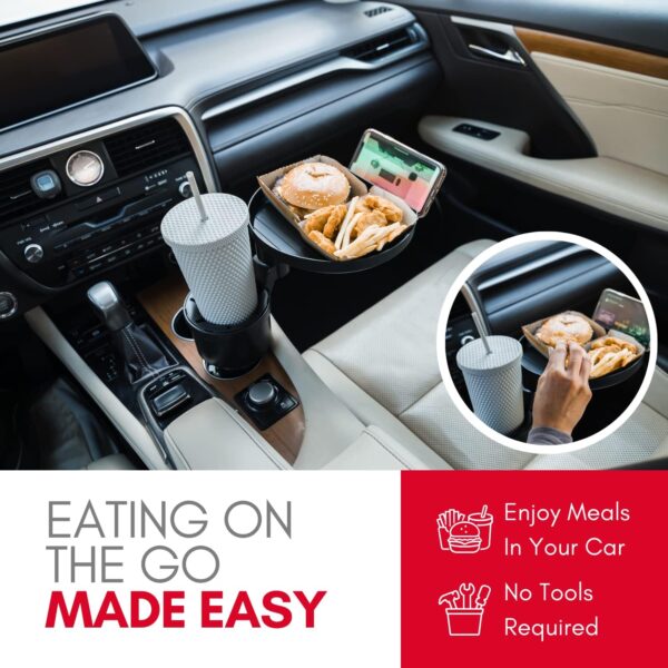 Car Cup Holder Tray & Expander – Meal & Drink Holder
