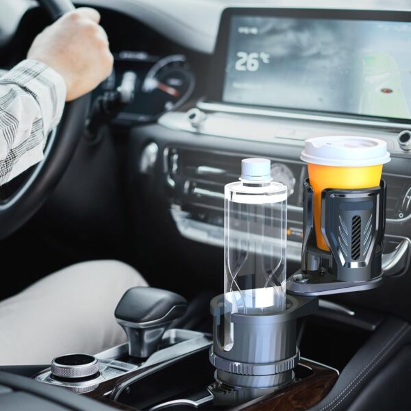 Dual Car Cup Holder Expander for Large Bottles & Tumblers