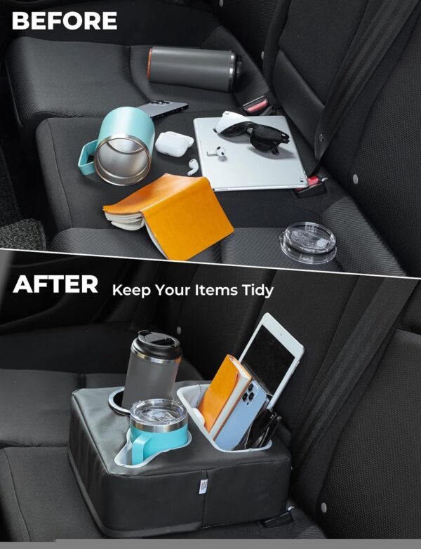 Versatile Car and Couch Cup Holder & Organizer – Black