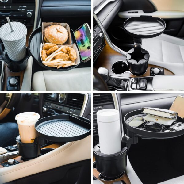 Car Cup Holder Tray & Expander – Meal & Drink Holder