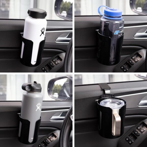 Large Car Door Cup Holder, Adjustable for Any Bottle Size