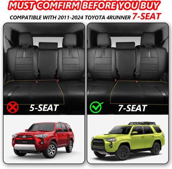 Toyota 4Runner 2011-2024 PTYYDS Seat Covers 3-Row Full Set