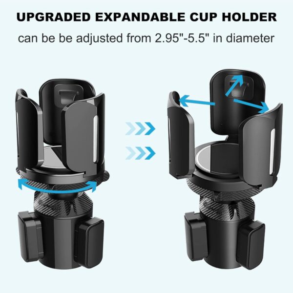 Versatile 64oz Large Cup Holder Expander with Coaster