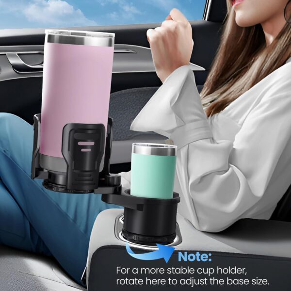 UNIWA 2-in-1 Car Cup Holder Expander & Adapter