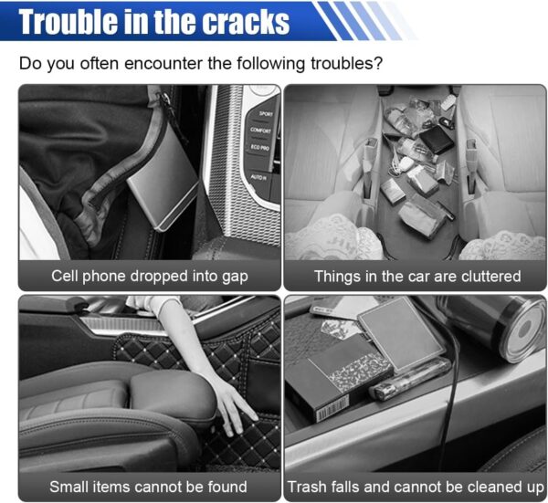 Multifunctional Car Cup Holder Organizer with Leather Cover