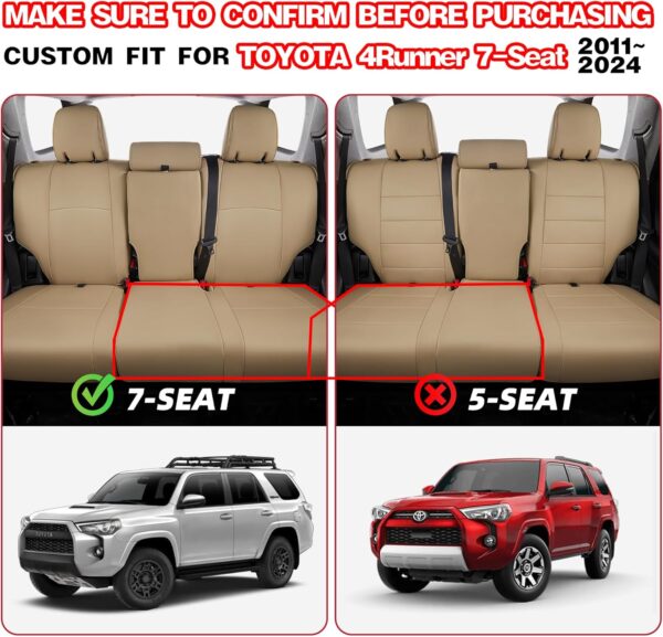 Toyota 4Runner 2011-2024 Custom Fit Leather Seat Covers