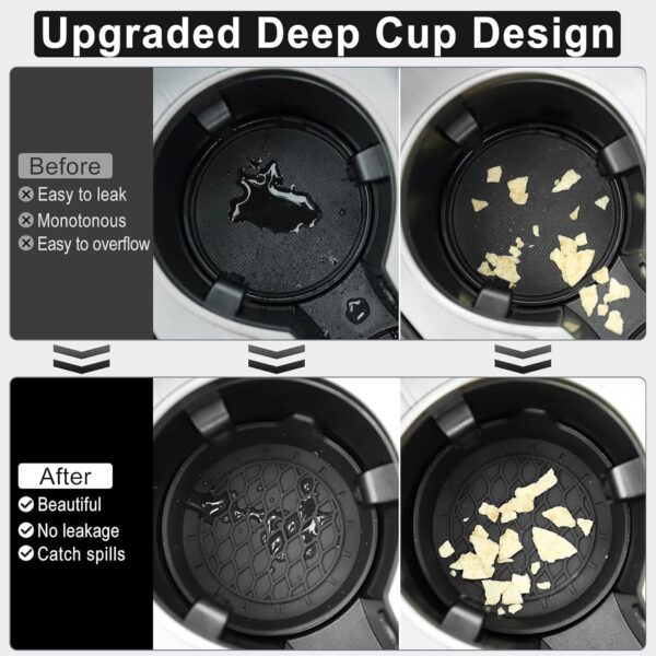 Universal Non-Slip Silicone Car Cup Holder Coasters, 4 Pack