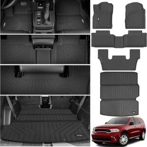 Durable Floor Mats for Dodge Durango 2016-2024, 6 Seats