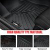 Durable Floor Mats for Dodge Durango 2016-2024, 6 Seats