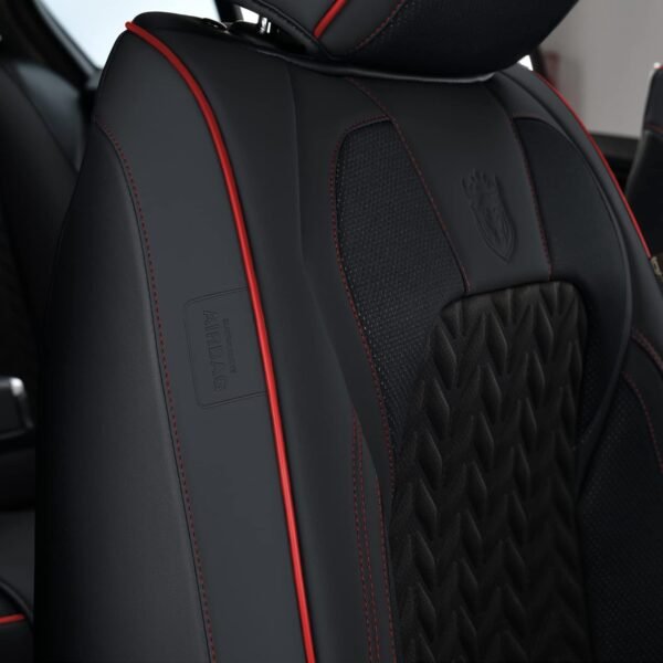 Coverado Black Leather Seat Covers for Cars SUVs Trucks