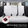 Tesla Model Y Nappa Leather Seat Covers Custom Fit 2020-2023