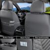 Coverado Gray Leather Seat Covers for Cars SUVs Trucks