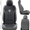 FLORICH Gray&Black Leather Seat Covers for Cars Trucks SUVs