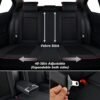 Coverado Black Leather Seat Covers for Cars SUVs Trucks