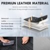Coverado Black & Blue Leather Seat Covers for Truck Full Set